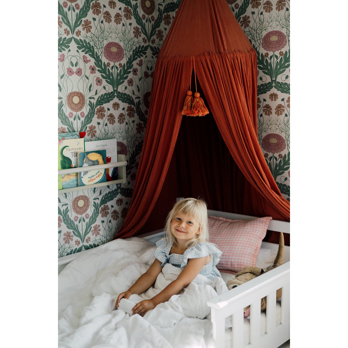Housse de couette et taie d'oreiller enfant TISU, Vichy rose
