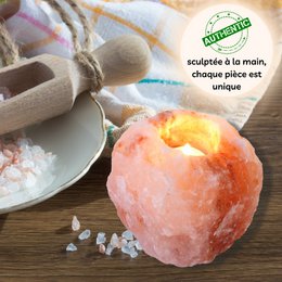 Himalaya Zoutkristal Kaarshouder - Rots 1kg - Handgesneden - Natuurlijke vorm - Cadeau-idee