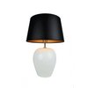 Tischlampe Keramik creme weiß 35 cm