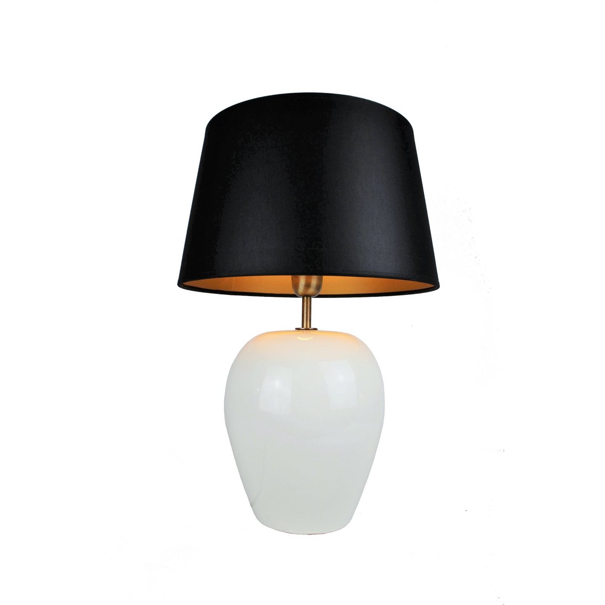 Lampada da tavolo in ceramica bianco crema 35 cm