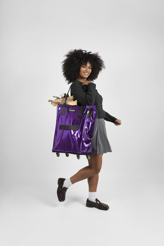 Hulkenbag lille ultraviolet med bygget cover