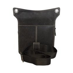 Heuptasje - Zwart Leer voor op de Motor met Extra Compartment