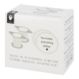 Thezeefje - acciaio inossidabile - con guscio grumoso - set di 2 pezzi - nella confezione
