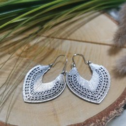 Boho oorbellen Ayla vintage zilver