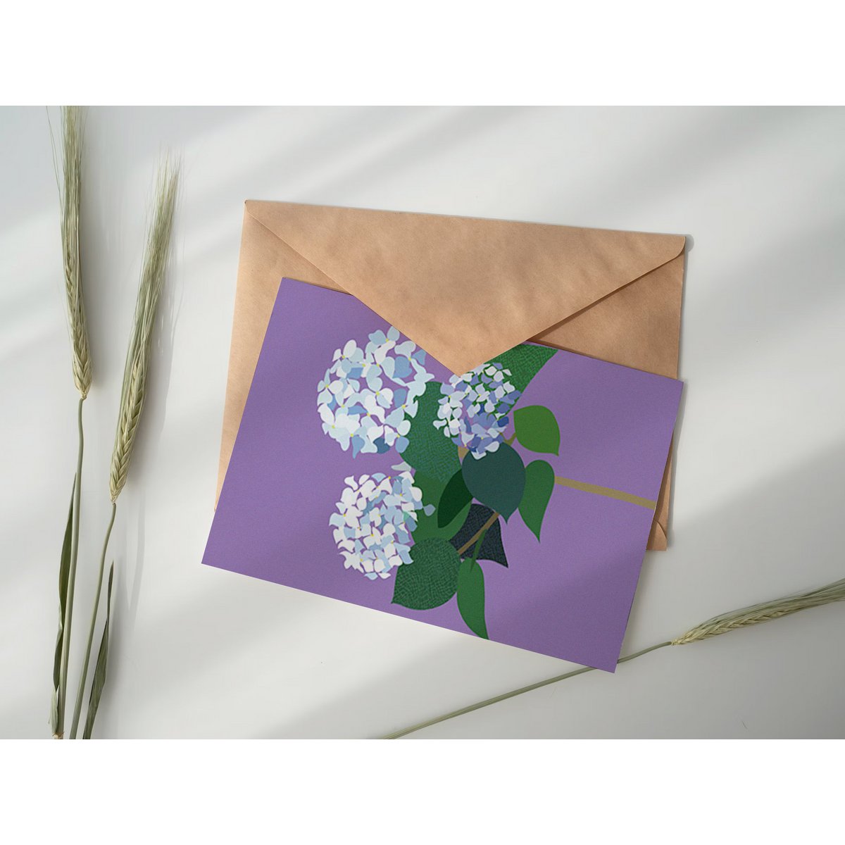 Carte postale florale - Hortensia