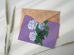 Carte postale florale - Hortensia