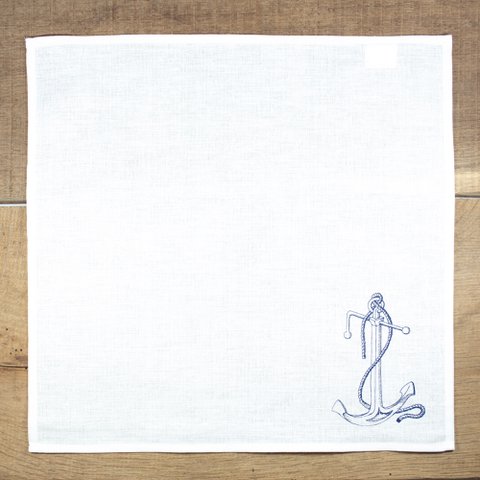 maritime Halbleinen-Serviette Anker