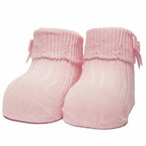 iN ControL 1pack RIB newborn sokjes met strikje