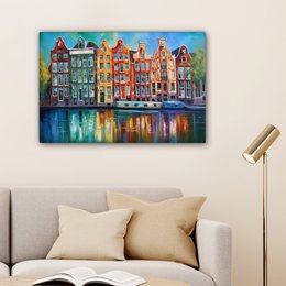 Canvas Painting - Wall Decoration Amsterdam - Oil - Grease - Painting - Art - Wall Decoration Living Room - Bedroom Decoration - Room Accessories - Canvas Paintings
