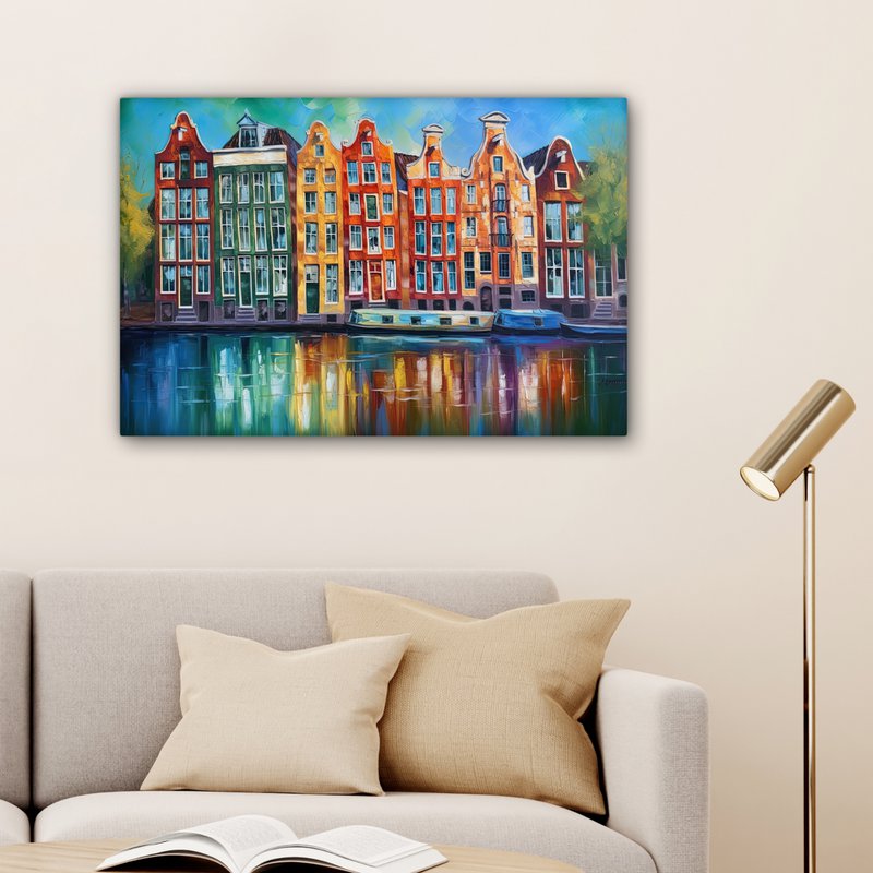 Canvas Painting - Wall Decoration Amsterdam - Oil - Grease - Painting - Art - Wall Decoration Living Room - Bedroom Decoration - Room Accessories - Canvas Paintings