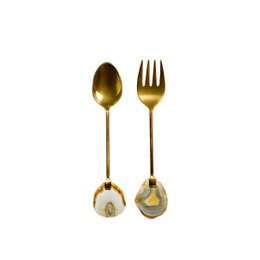 Goldenes Salat deckt Pierre Achate Beige ab