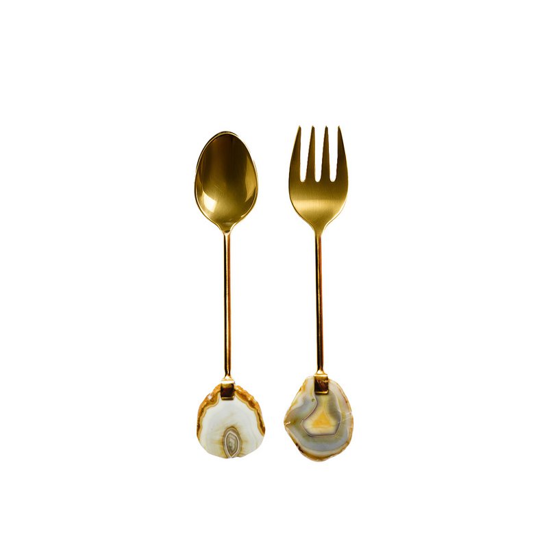 Goldenes Salat deckt Pierre Achate Beige ab