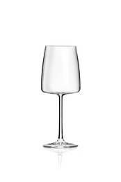 Set of 6 clear wine glasses, 43 cl capacity, essential design for everyday use.