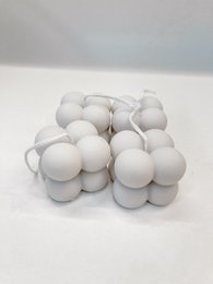 Bubble Candle Light Gray (small) - Small Light Gray Bubble Candle