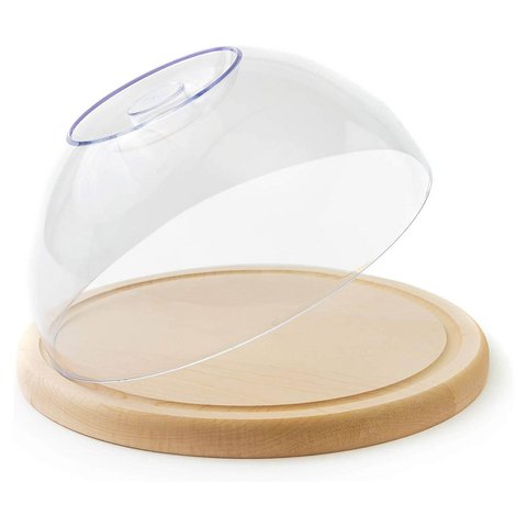 Ronde Houten Snijplank met Deksel - Kaasdeksel Φ 24 cm