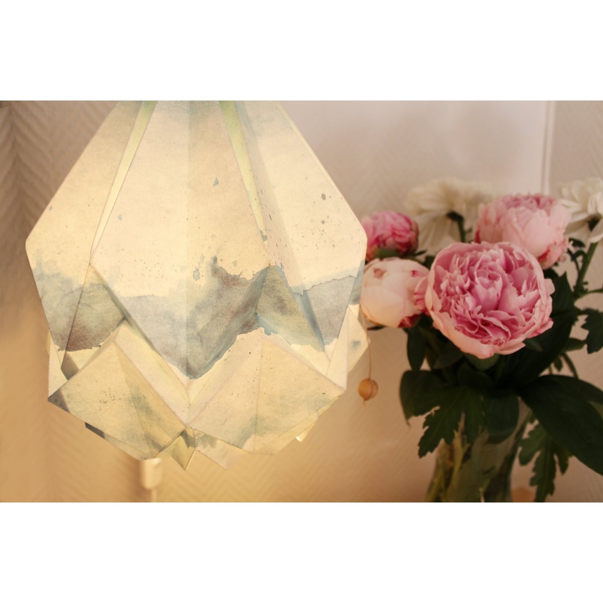 Lámpara colgante Paper Origami - Patrón Verano - talla M