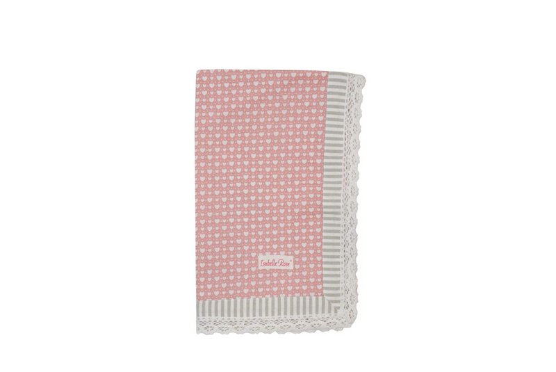 Pink bordløber LOVE 45x150 cm Isabelle Rose