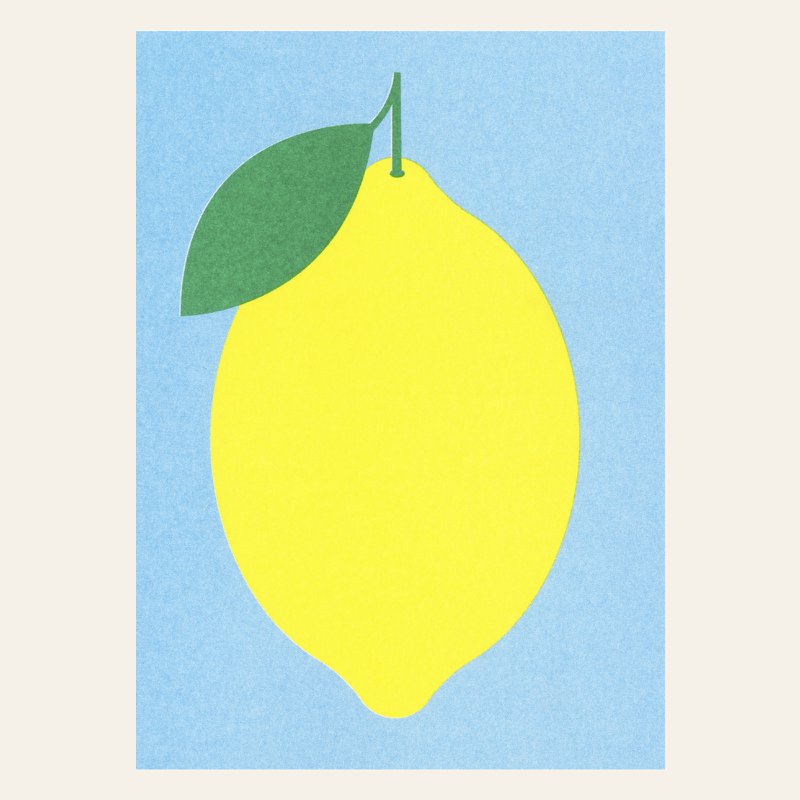 Risography Postcard - Lemon - Din A6
