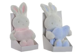 PELUCHE POLIESTER 13X10X23 CONEJO 2 SURT. BE150996