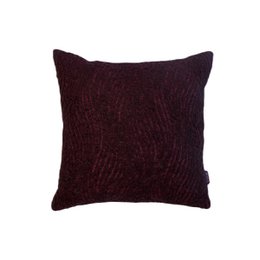  A plush, square-shaped cushion in a deep purple color, measuring 45x45 cm. The cushion has a textured, woven pattern that adds visual interest and a cozy, inviting feel.