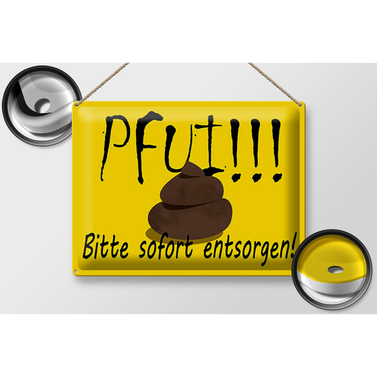 Tin sign note 40x30cm Please dispose of it immediately