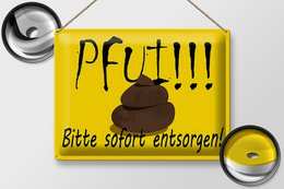 Tin sign note 40x30cm Please dispose of it immediately