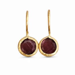 Boucle d'oreille Glowdrop, Aubergine Extra Small
