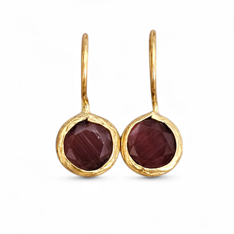 Glowdrop-Ohrring, Aubergine Extra Small