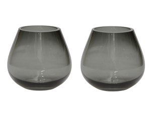 Teelichthalter - Tasman XS grau Ø12,5 x H11,5 cm (2er-Set)