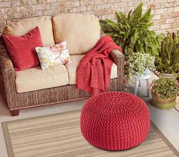 Pouf outdoor ø55cm Sitzpouf Terrasse Pool Garten