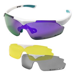 SUNUP Set Magnet Sport Zonnebril Mat Wit / Volledig Revo Paars