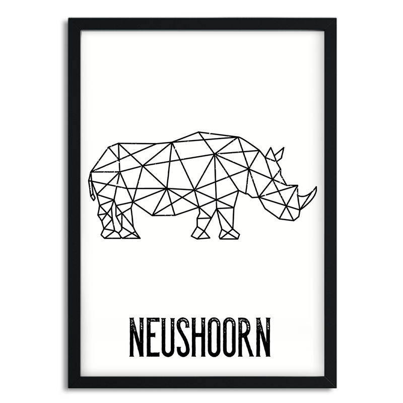 A5 plakat - Næsehorn
