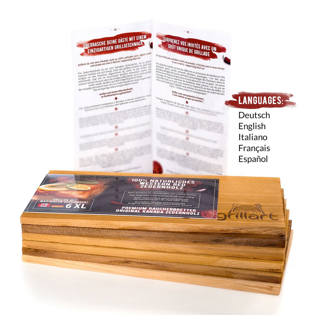 Cedar wood boards for grilling - from 100% natural western red cedar wood