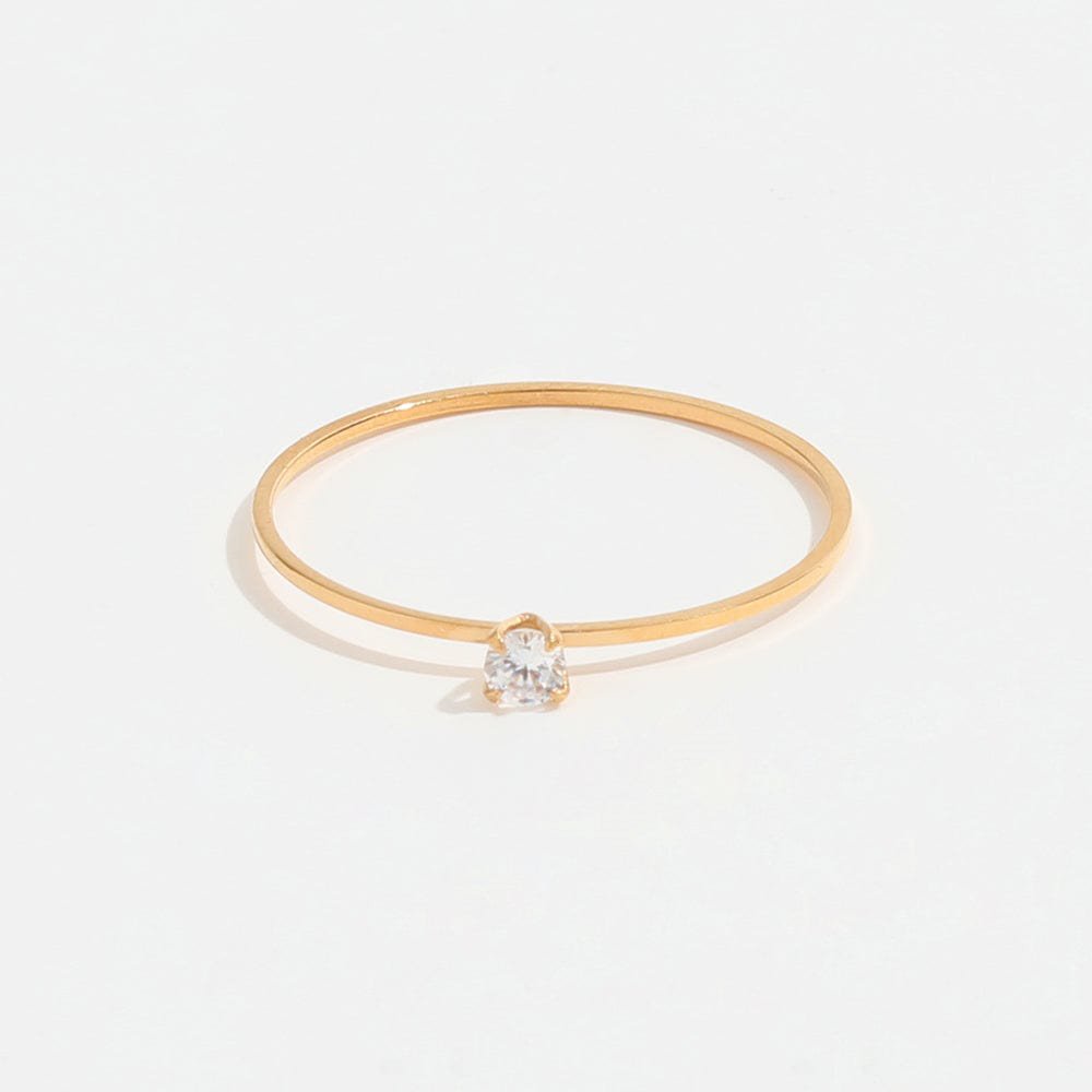 Ana - Solitaire Ring Wedding Band