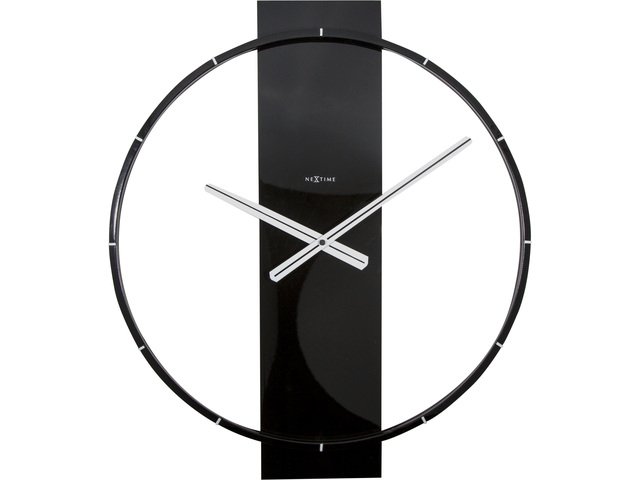 Wall clock NeXtime Carl 50.8 x 58.2 cm black