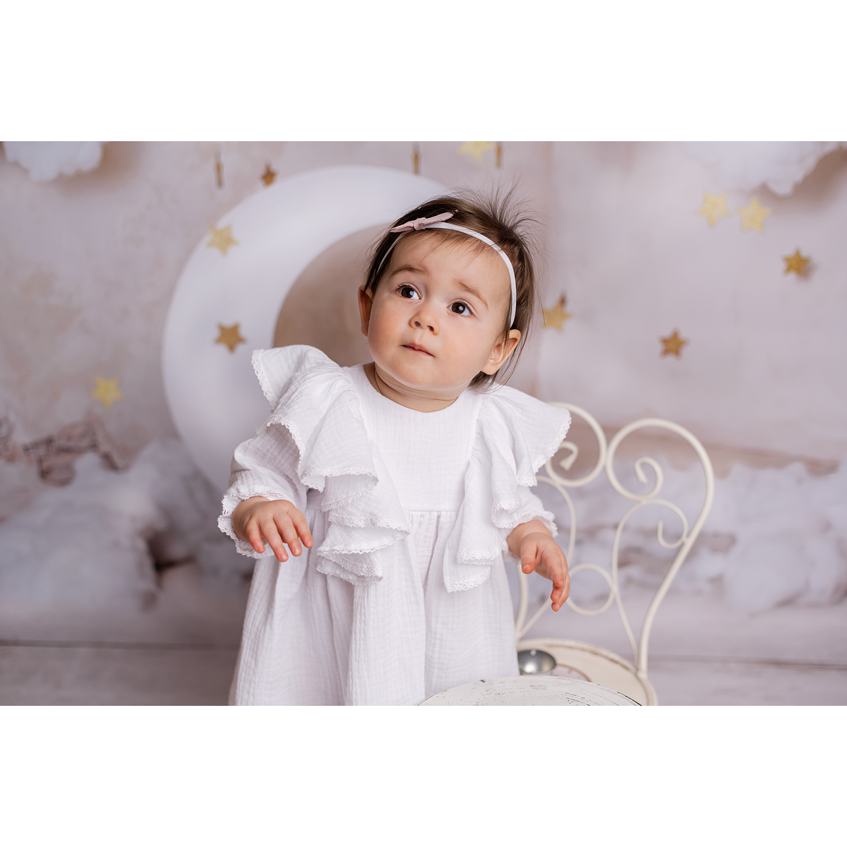 Carmella white dress for new born baby girl
