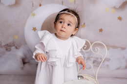 Carmella white dress for new born baby girl
