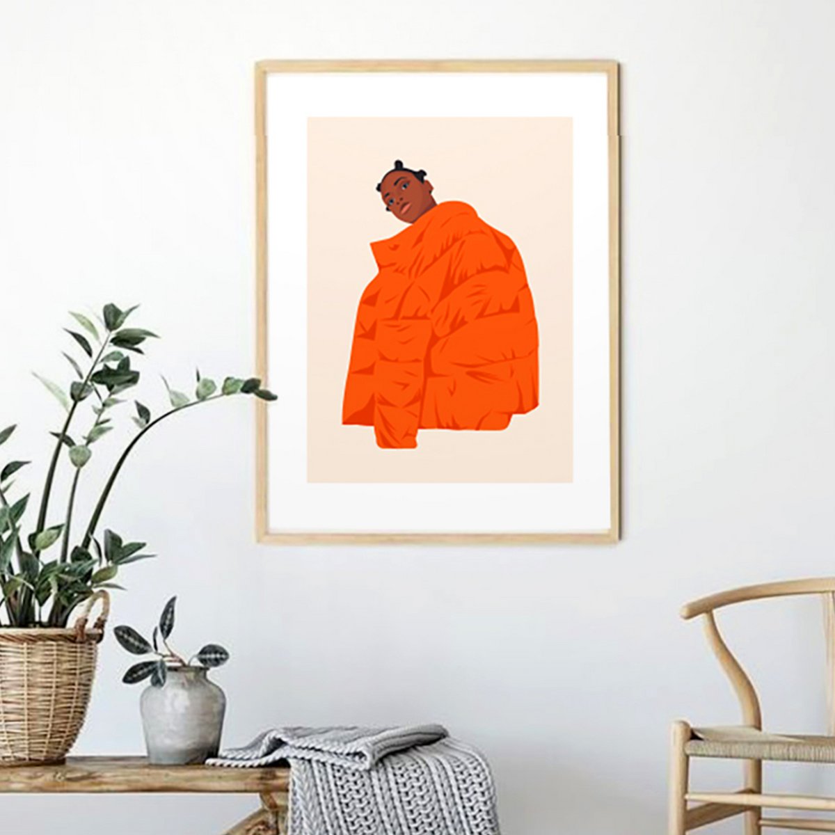 Poster "Orange Puffer" - A4 & 30x40cm - Art print
