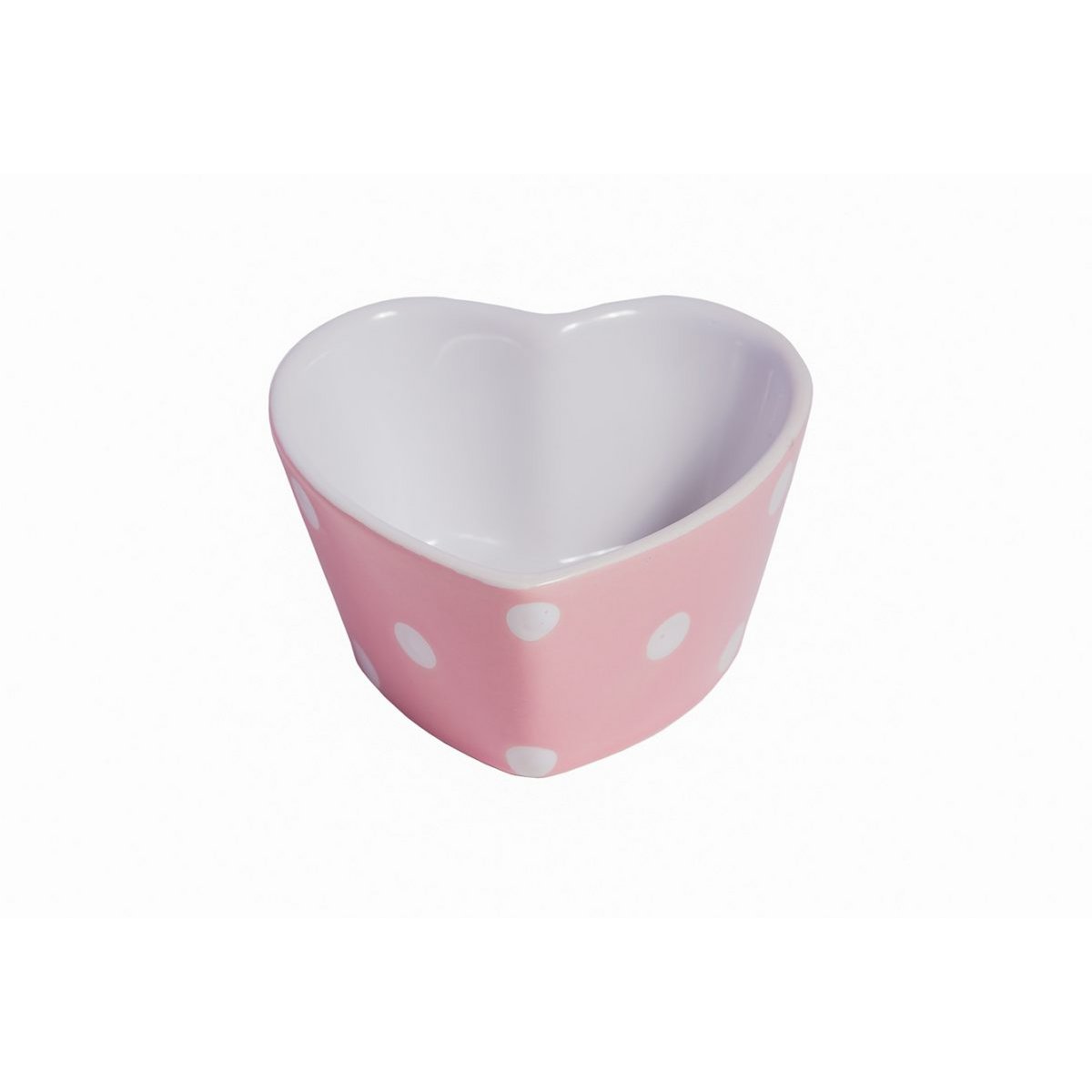 Pink hjerte ramekin med prikker Isabelle Rose