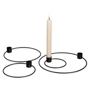 Metall-Kerzenhalter Set "Ringe"