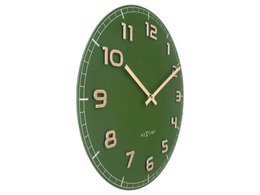 Zegar ścienny NeXtime Classy Medium 40 cm zielony