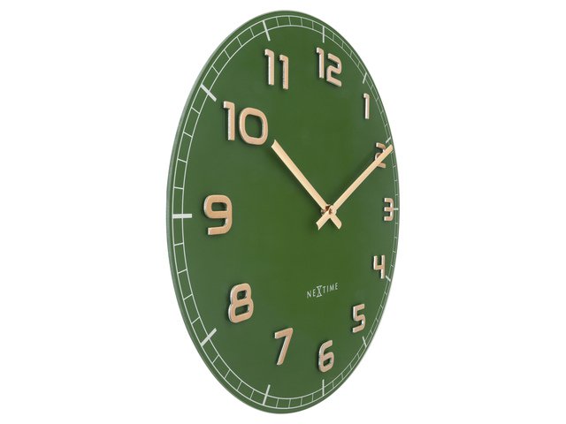 Zegar ścienny NeXtime Classy Medium 40 cm zielony
