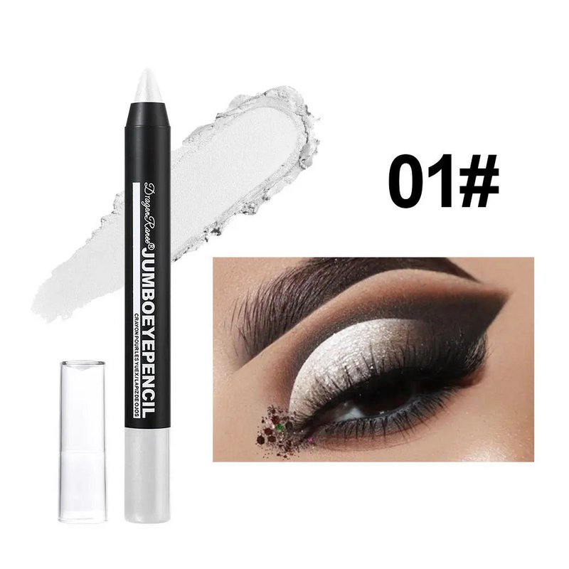 Rokerige Donkergroene Oogschaduw Potloodstift Waterdicht Parelmoer 12 Kleuren Metallic Glitter Oogschaduw Markeerstift Make-up Tool