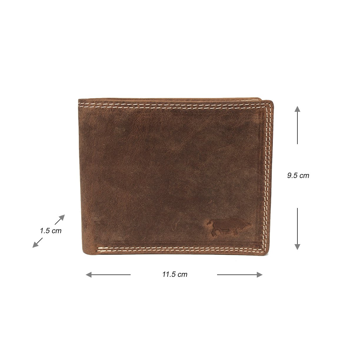 Men's Wallet buffalo leather - Compact Model - RFID