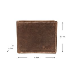Herrenbrieftasche aus Büffelleder – Kompaktmodell – RFID