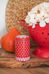 Passoire rouge avec coeurs 21 cm Isabelle Rose