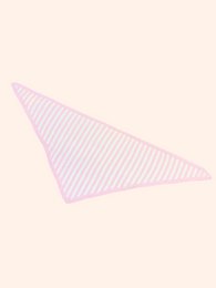 Foulard triangle rayé 100% laine mérinos