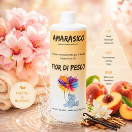 Amarasico Fiori di Pesco washing perfume, a 500ml laundry perfume with a floral peach scent.