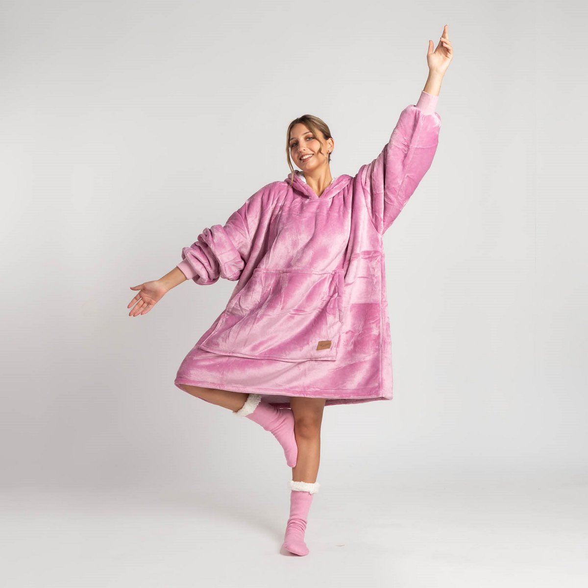 Vitapur - Hoodie blanket + socks - Pink