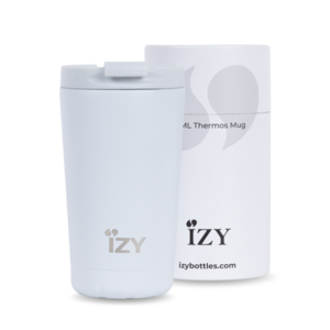 IZY Thermos Mug - White - 350ML To-Go Insulated Coffee mug